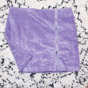 Loft Purple Velvet Skirt